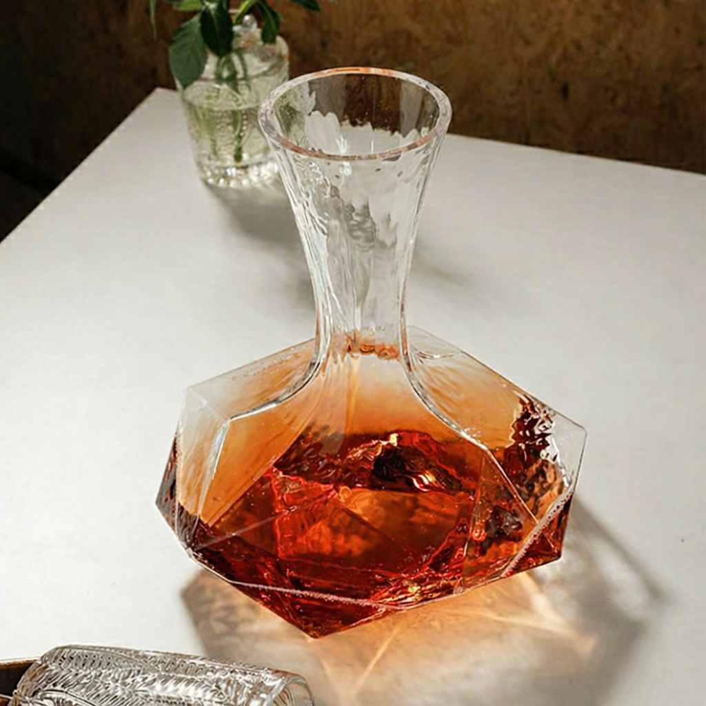 Mizuro Heritage: Kesshō Prism Decanter | Hand-Cut Crystal Barware