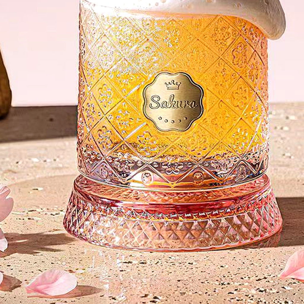 The Mizuro Bloom — Gold-Rimmed Spinning Glass