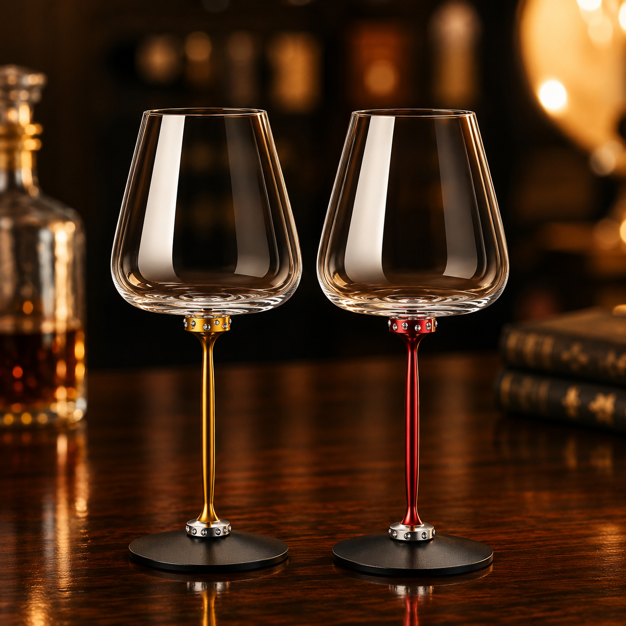 The Mizuro Swirl | Spinning Crystalline Wine Glass