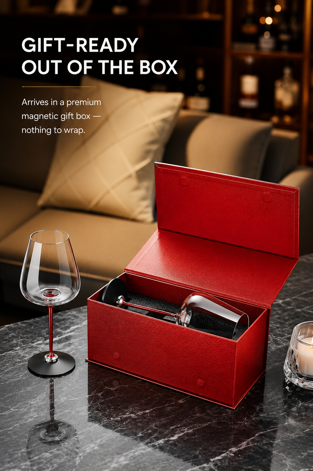 The Mizuro Swirl | Spinning Crystalline Wine Glass