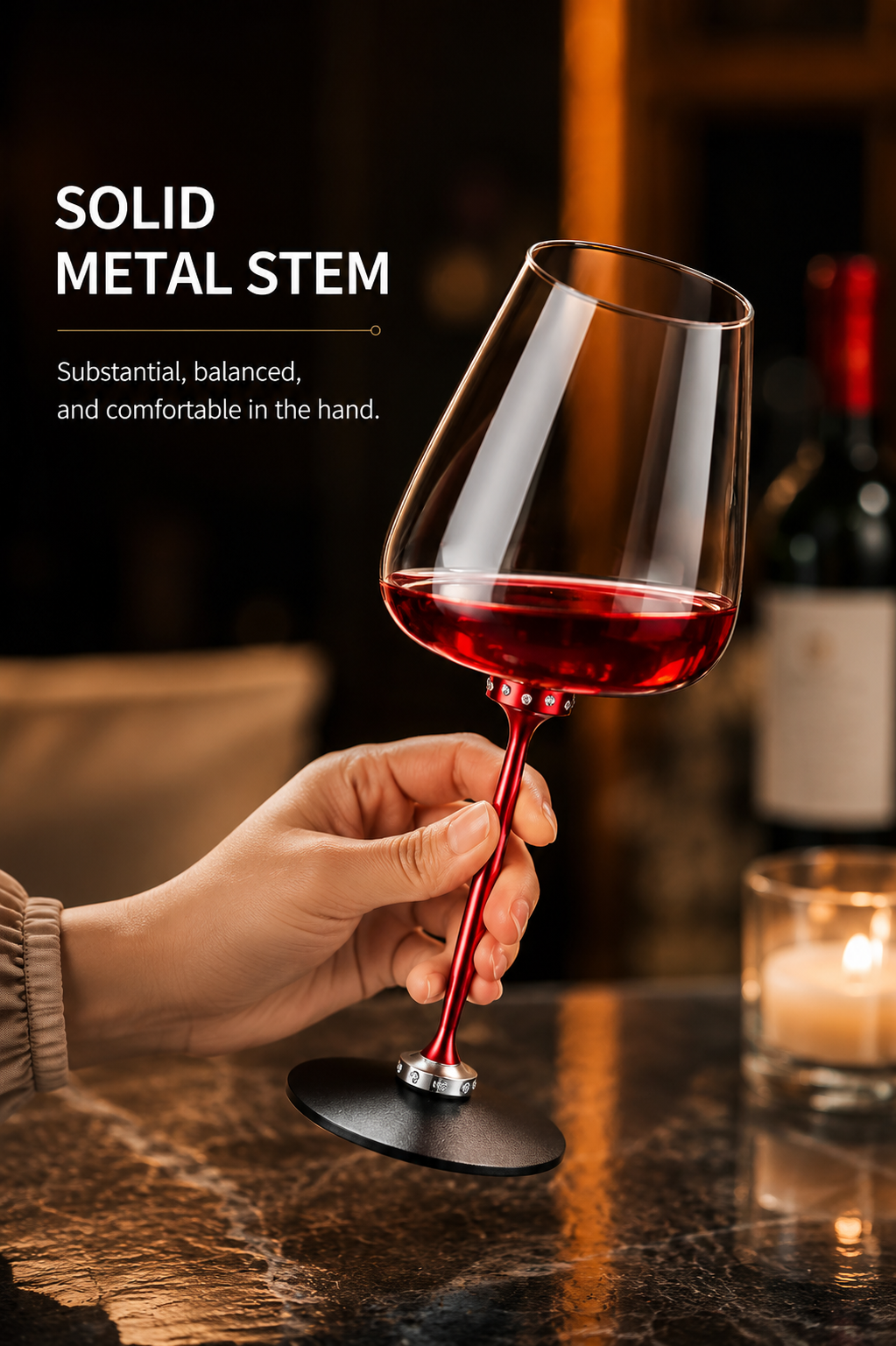 The Mizuro Swirl | Spinning Crystalline Wine Glass
