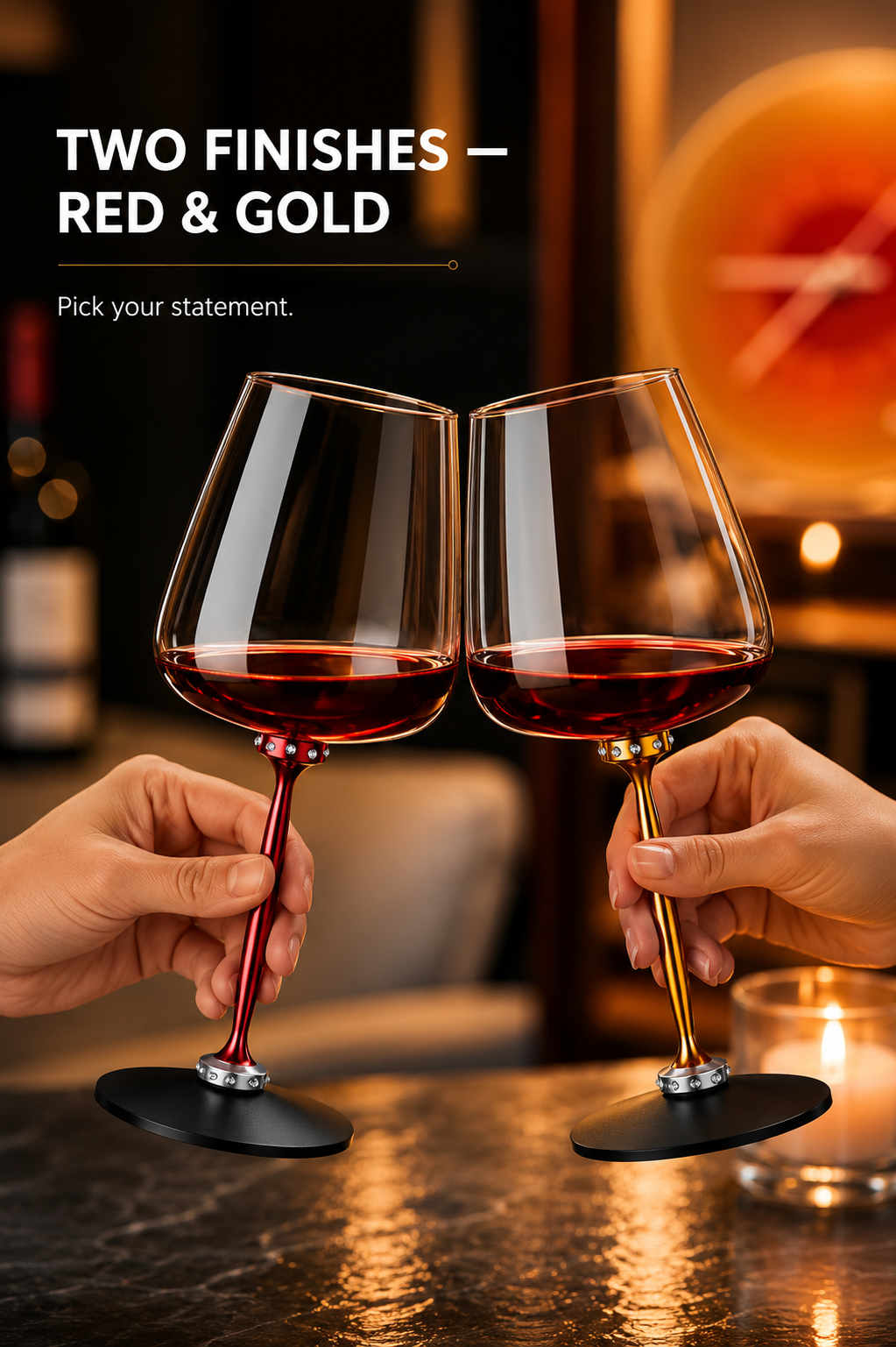 The Mizuro Swirl | Spinning Crystalline Wine Glass