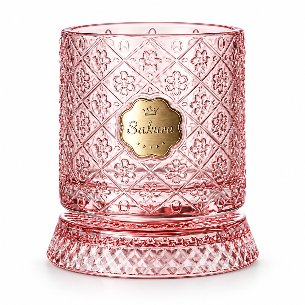 The Mizuro Bloom — Gold-Rimmed Spinning Glass